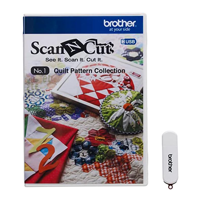 Colección de patrones de acolchado en USB No. 1 de Brother, contiene 55 diferentes diseños exclusivos, compatible con ScanNCut SDX