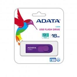 Memoria USB Adata C008, 16GB, USB 2.0, Morado
