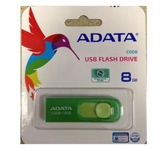 Memoria USB Adata C008, 8GB, USB 2.0, Verde