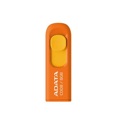 Memoria USB Adata C008, 8GB, USB 2.0, Naranja