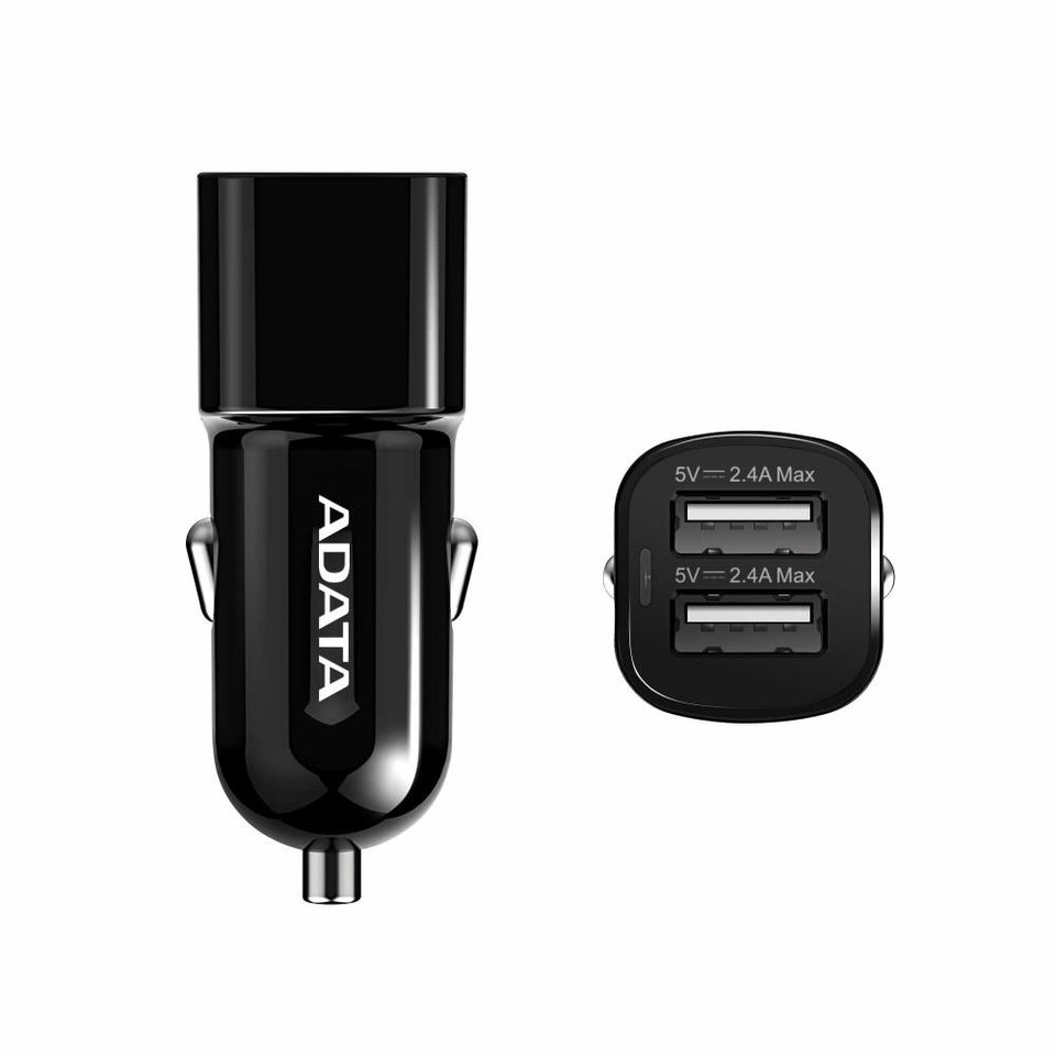 Adata Cargador para Auto ACV0172, 5V, 2 Puertos USB, Negro