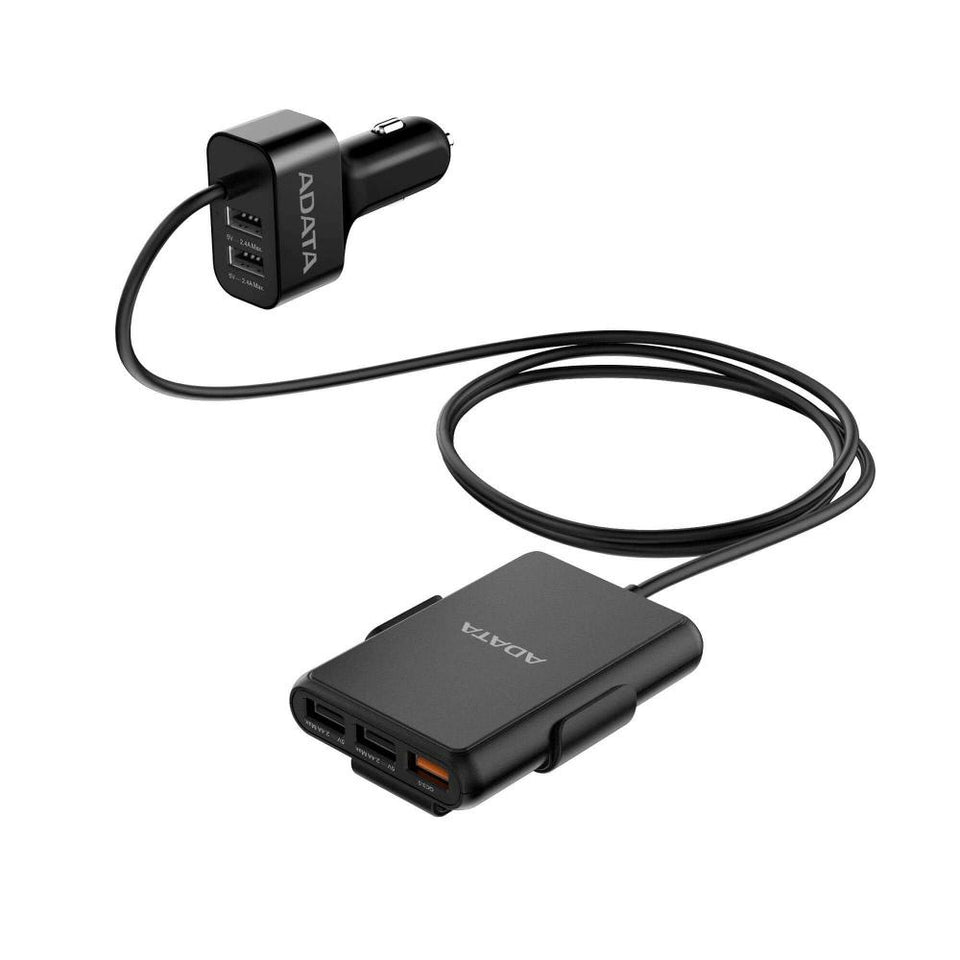 Adata Cargador para Auto CV0525, 4x USB 2.0, 1x USB 3.0, Negro