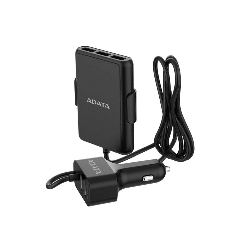 Adata Cargador para Auto CV0525, 4x USB 2.0, 1x USB 3.0, Negro