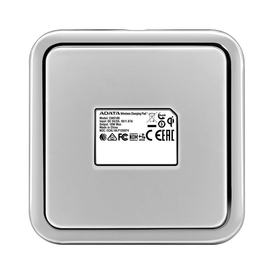 Adata Cargador Inalámbrico CW0100, 10W, Blanco