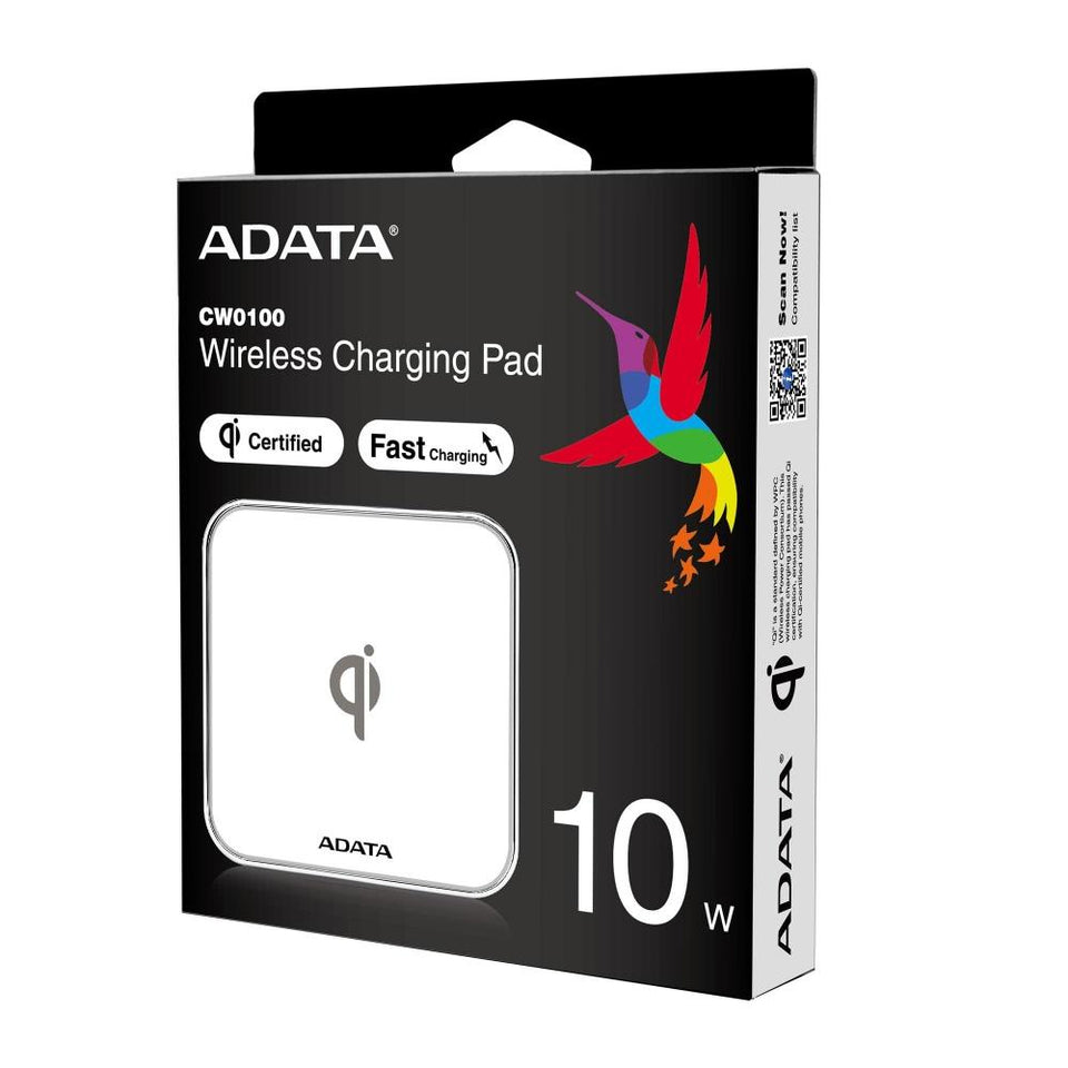 Adata Cargador Inalámbrico CW0100, 10W, Blanco