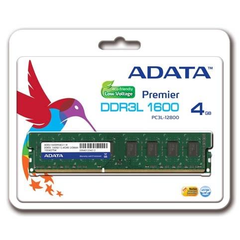 Memoria RAM Adata DDR3L, 1600MHz, 4GB, CL11