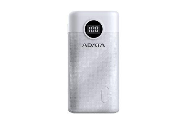 Cargador Portátil Adata P10000QCD, 10.000mAh, Blanco