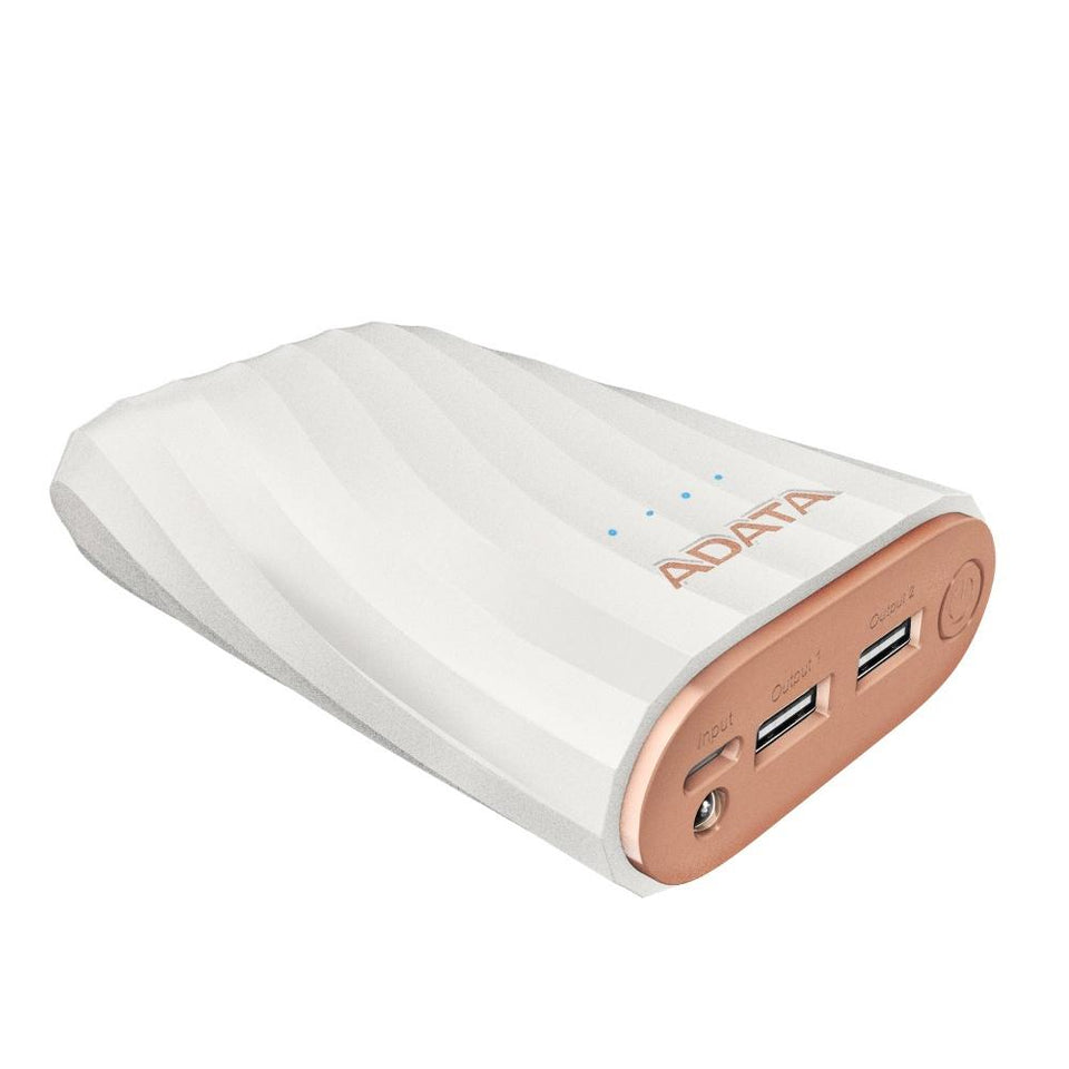 Cargador Portátil Adata Power Bank P10050C, 10050mAh, Blanco