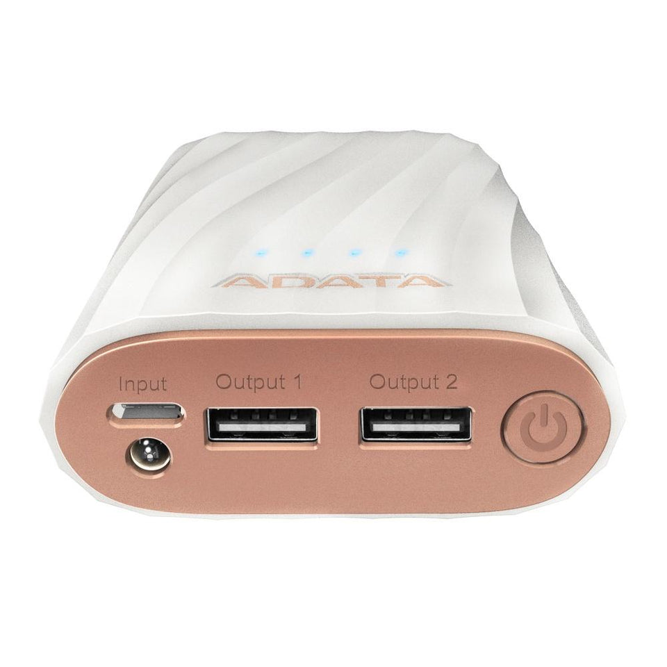 Cargador Portátil Adata Power Bank P10050C, 10050mAh, Blanco