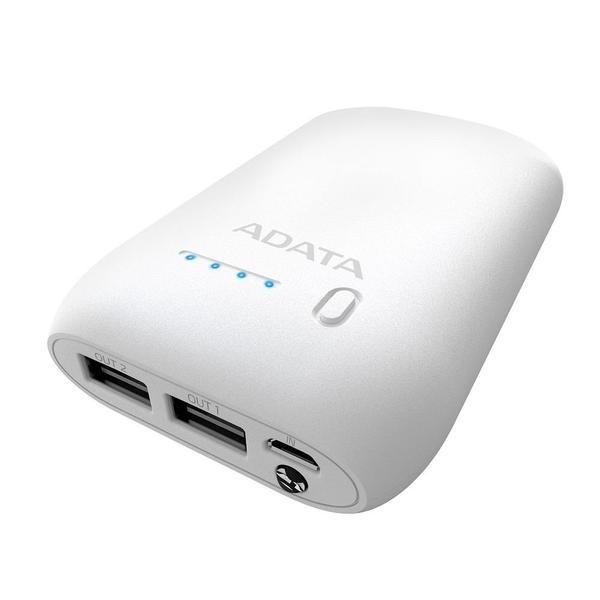 Cargador Portátil Adata Power Bank P10050V, 10.050mAh, Blanco
