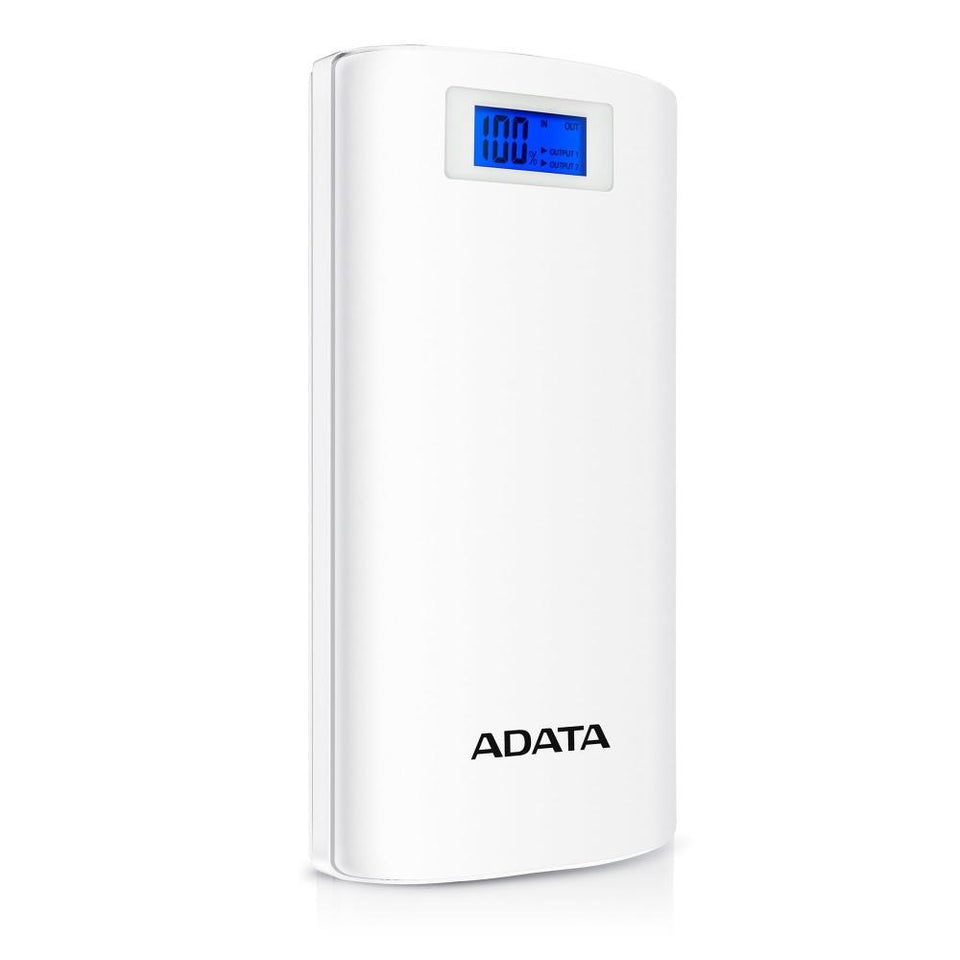 Cargador Portátil Adata Power BANK P20000D, 20000mAh, Blanco