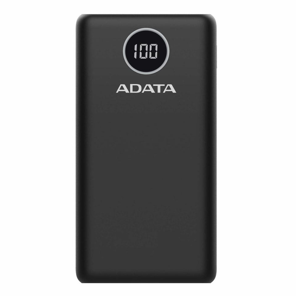 Cargador Portátil Adata P20000QCD, 20.000mAh, Negro