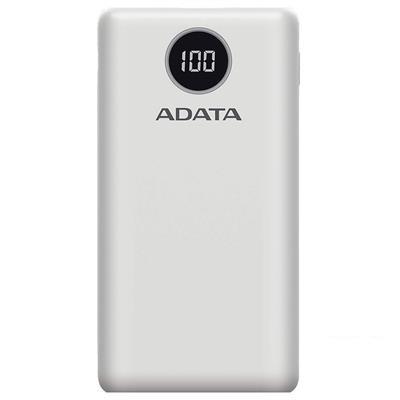 Cargador Portátil Adata P20000QCD, 20.000mAh, Blanco