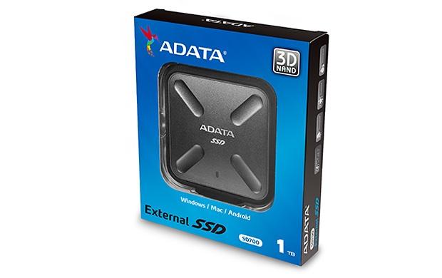 SSD Externo Adata SD700, 1TB, USB 3.1, Negro, A Prueba de Agua, Polvo y Golpes