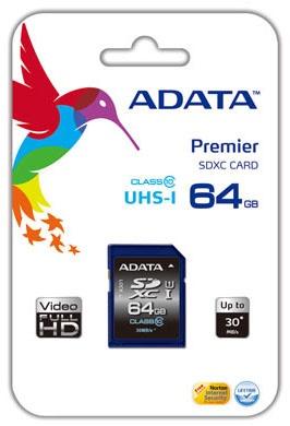 Memoria Flash Adata Premier, 64GB SDXC UHS-I Clase 10