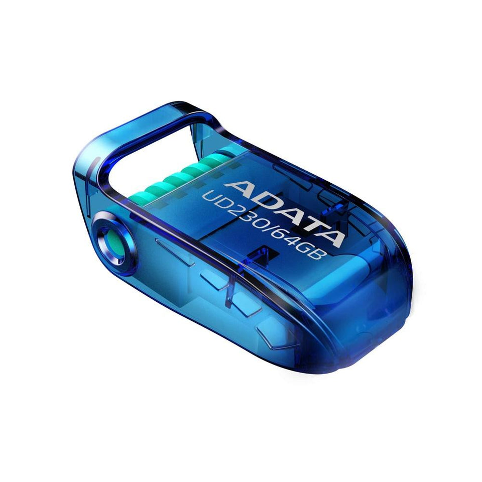 Memoria USB Adata UD230, 64GB, USB A 2.0, Azul