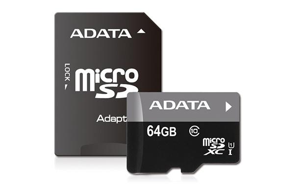 Memoria Flash Adata, 64GB microSDHC UHS-I Clase 10, con Adaptador