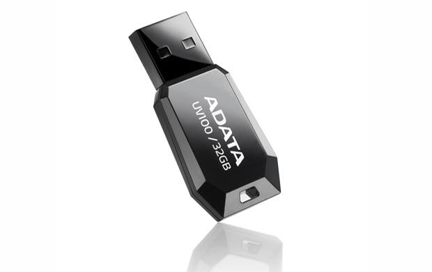 Memoria USB Adata DashDrive UV100, 32GB, USB 2.0, Negro