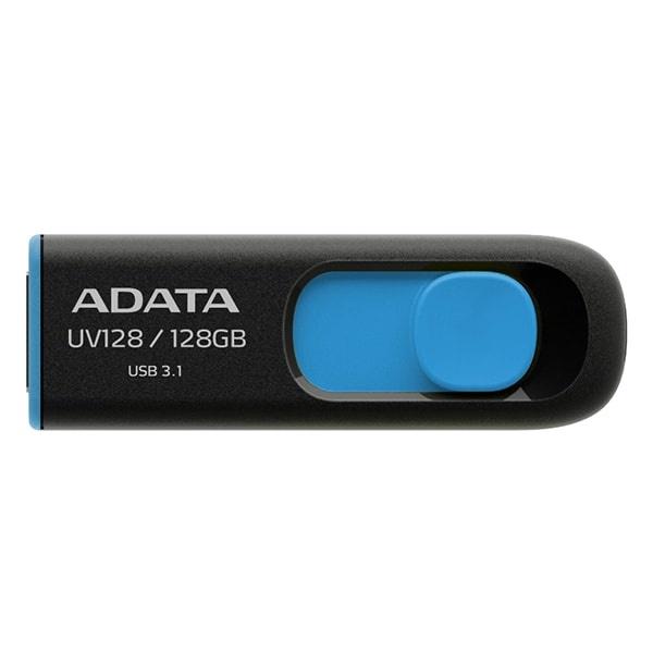 Memoria USB Adata Dashdrive UV128, 128GB, USB 3.0, Negro/Azul