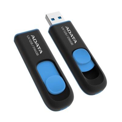Memoria USB Adata Dashdrive UV128, 256GB, USB 3.0, Negro/Azul