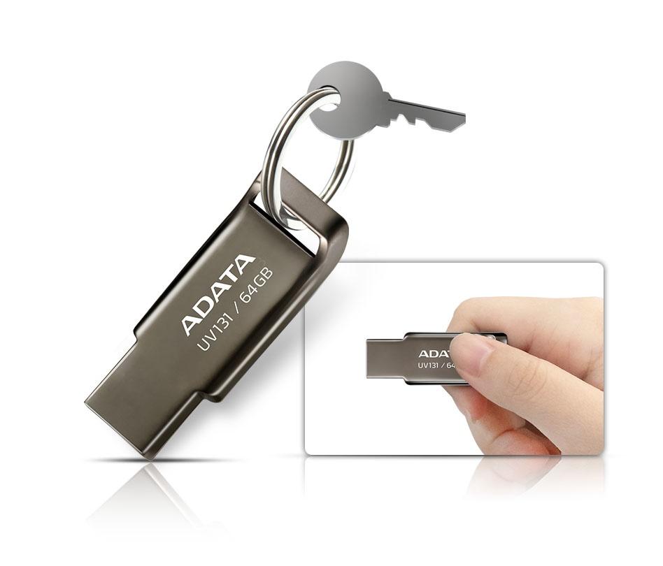Memoria USB Adata UV131, 32GB, USB 3.0, Gris