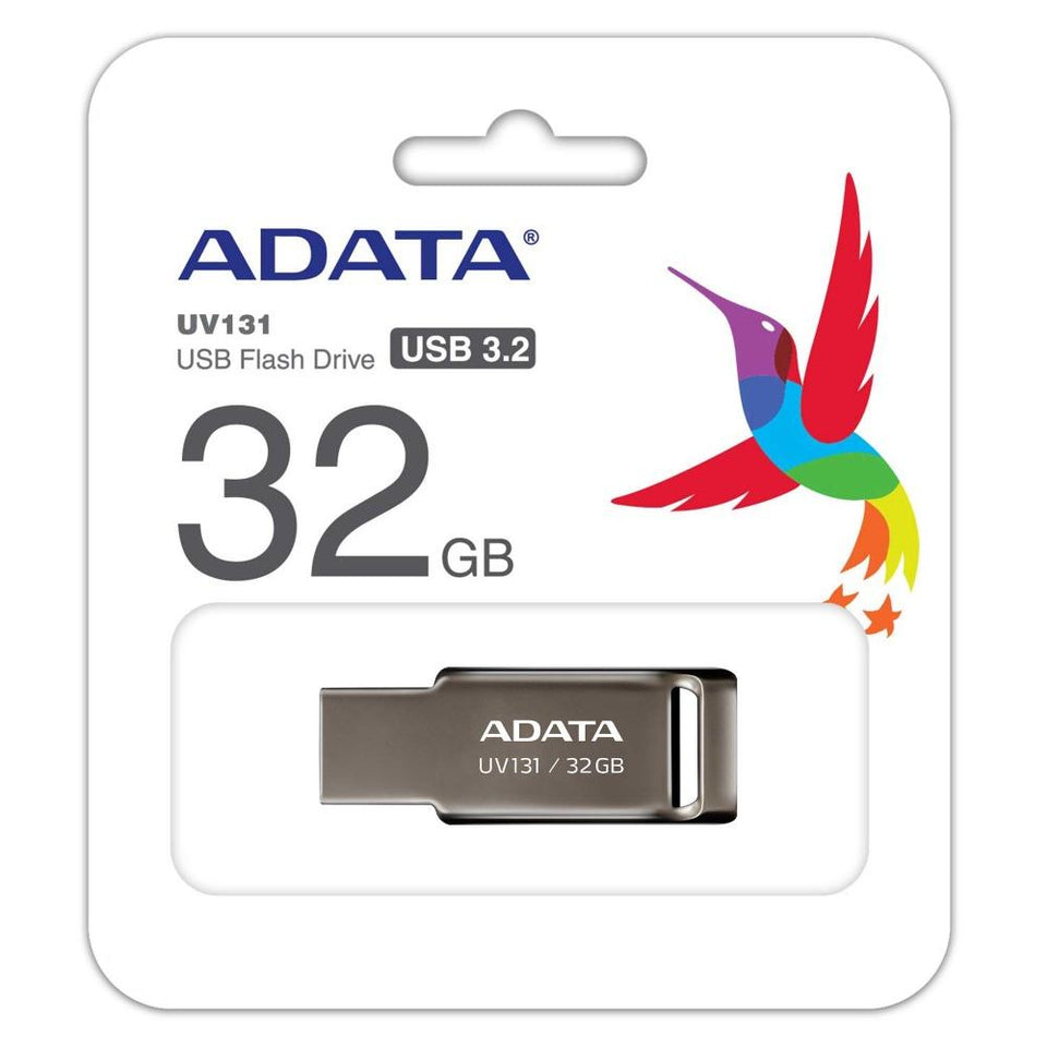 Memoria USB Adata UV131, 32GB, USB 3.0, Gris