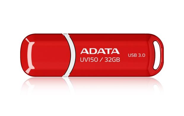 Memoria USB Adata DashDrive UV150, 32GB, USB 3.0, Rojo