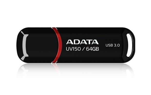 Memoria USB Adata DashDrive UV150, 64GB, USB 3.0, Negro