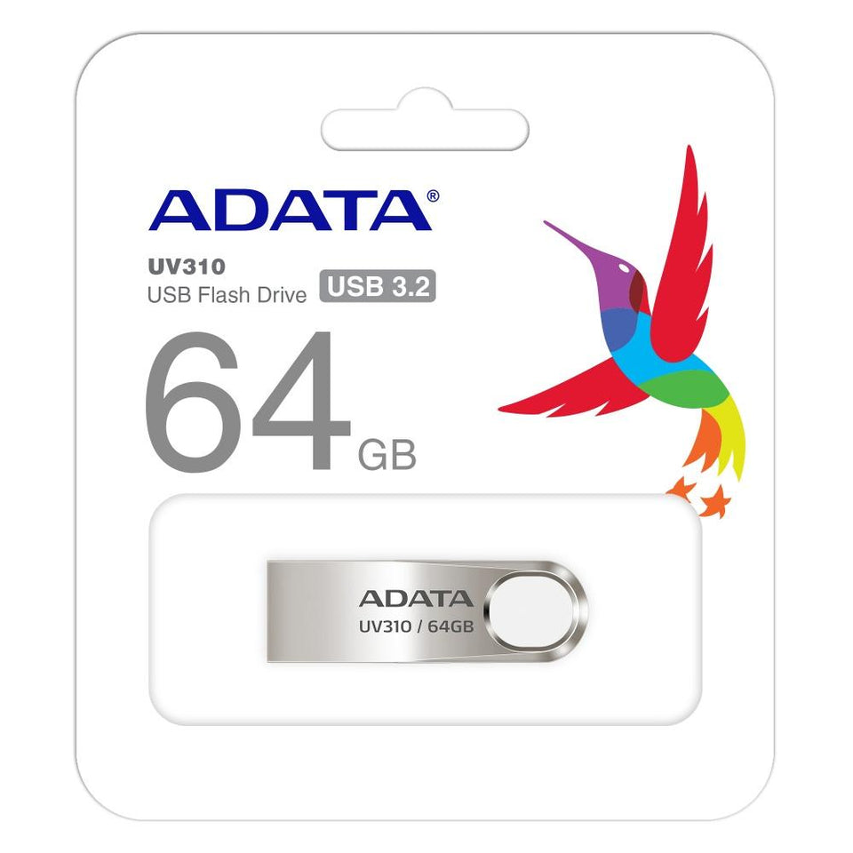 Memoria USB Adata UV210, 64GB, USB 2.0, Dorado Metálico