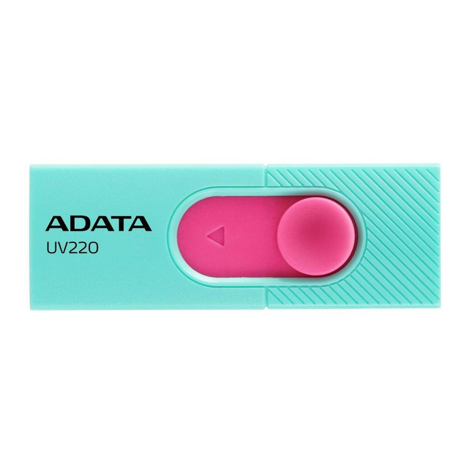 Memoria USB Adata UV220, 32GB, USB 2.0, Rosa/Turquesa