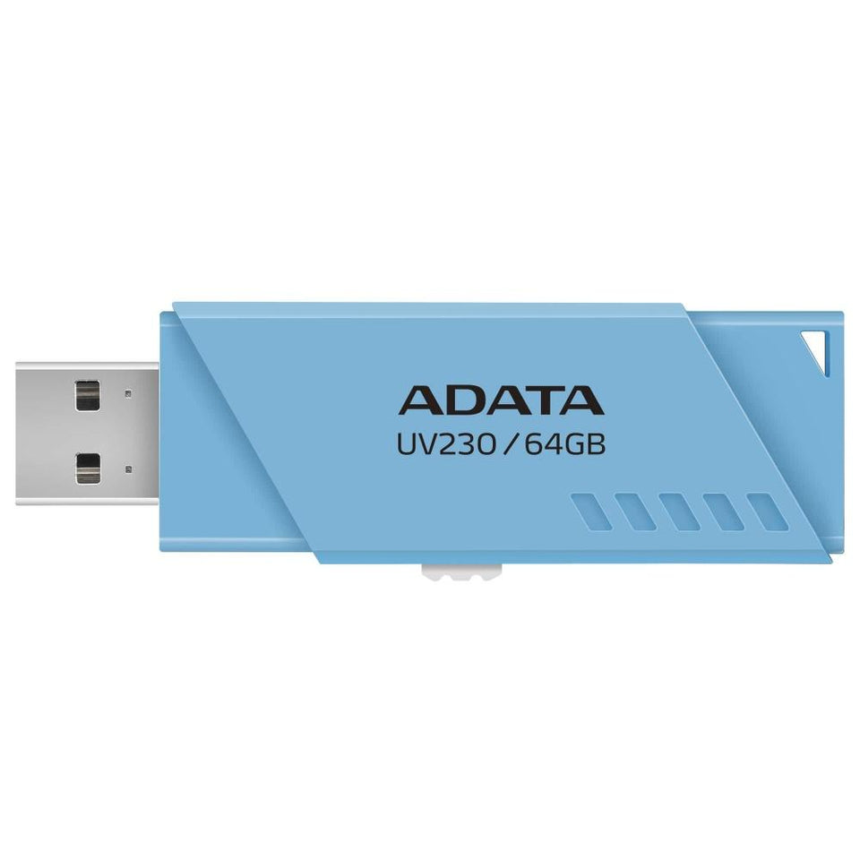 Memoria USB Adata UV230, 64GB, USB 2.0, Azul