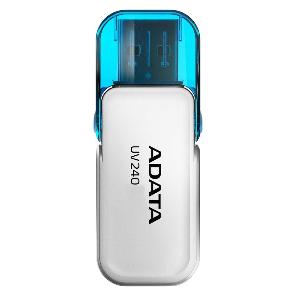 Memoria USB Adata UV240, 16GB, USB 2.0, Blanco