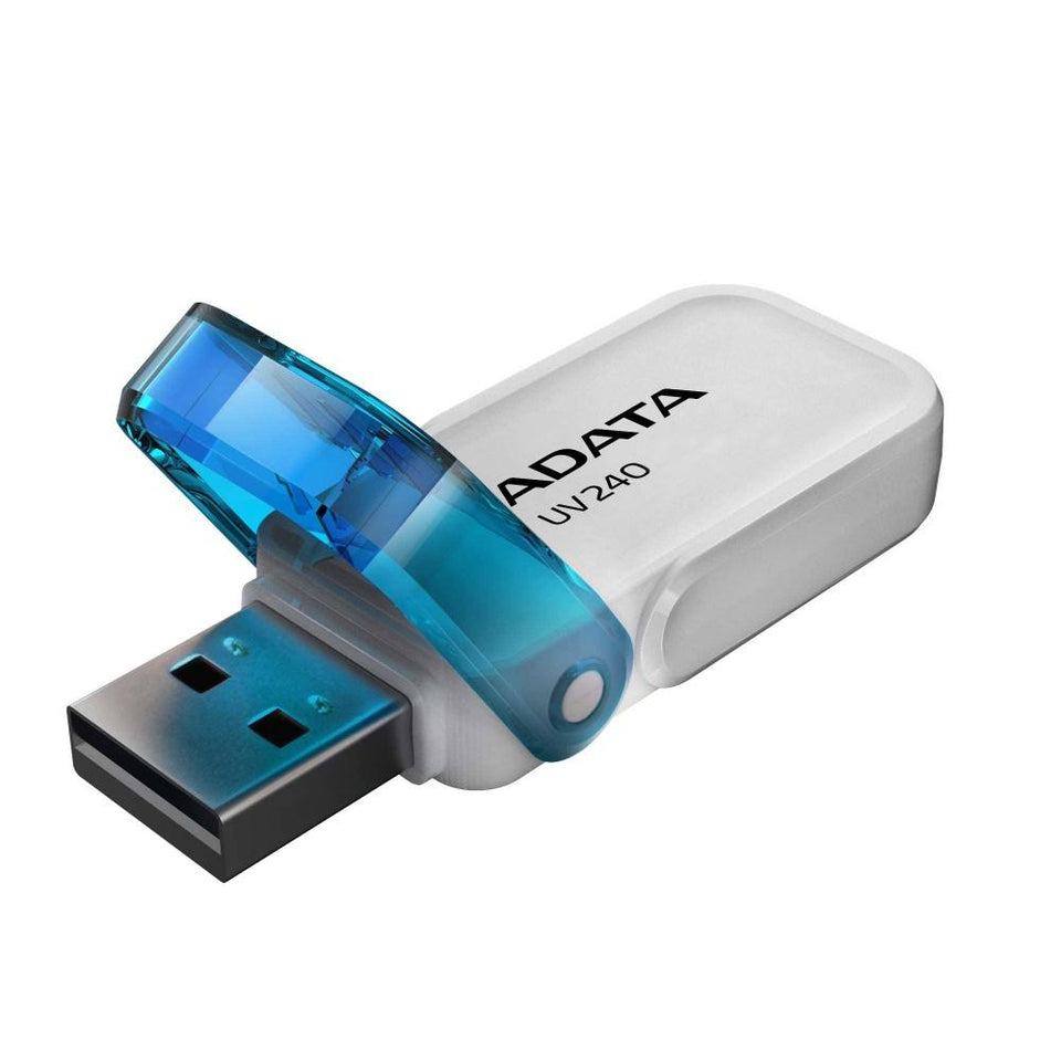 Memoria USB Adata UV240, 16GB, USB 2.0, Blanco