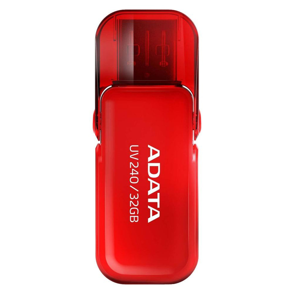 Memoria USB Adata UV240, 32GB, USB 2.0, Rojo