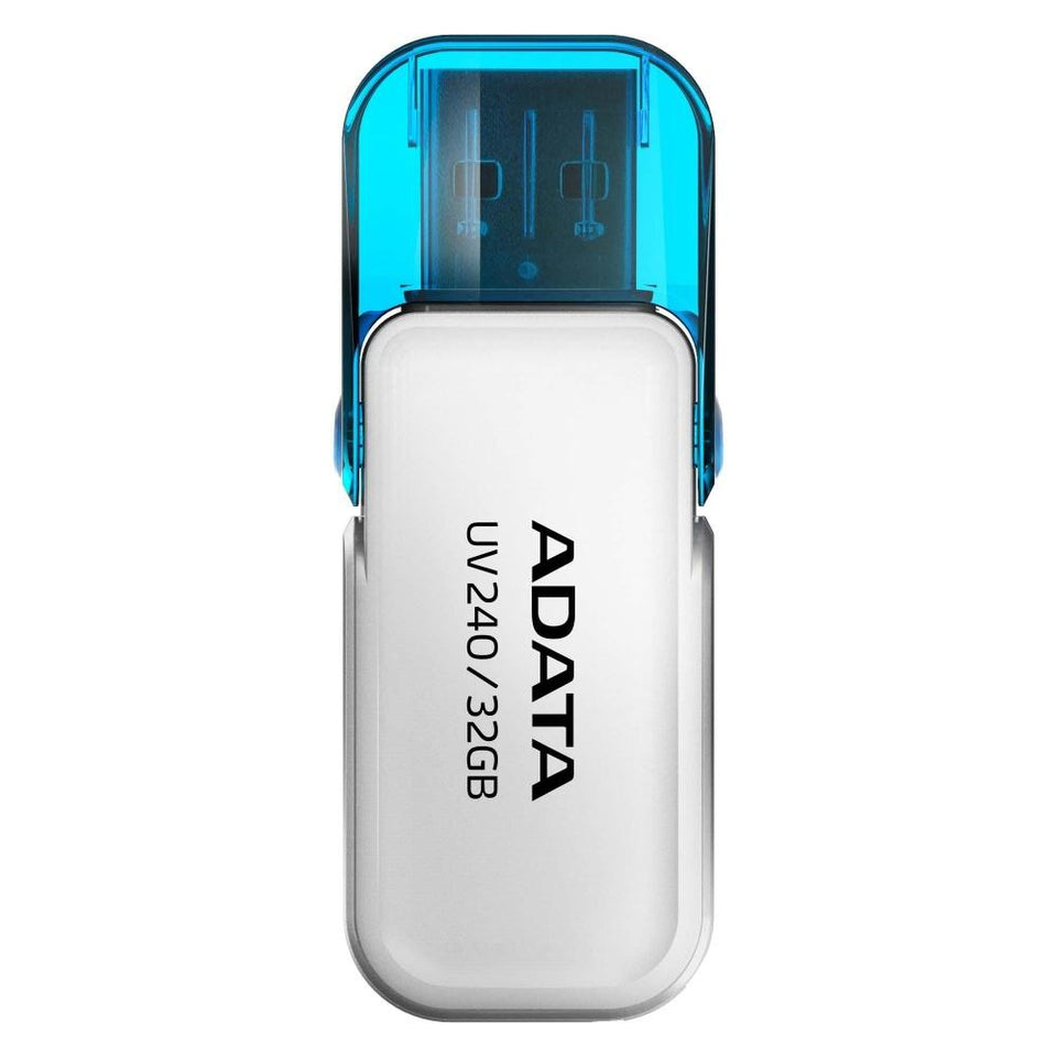 Memoria USB Adata UV240, 32GB, USB 2.0, Blanco