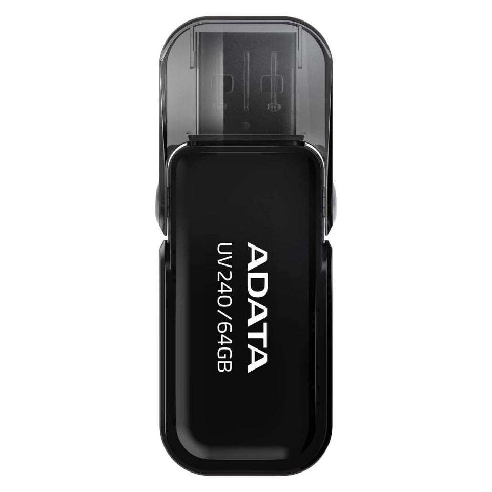 Memoria USB Adata UV240, 64GB, USB 2.0, Negro