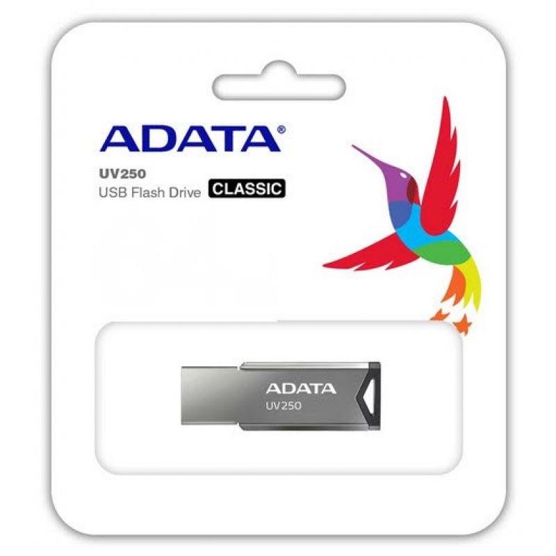 Memoria USB Adata UV250, 16GB, USB 2.0, Plata