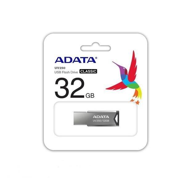 Memoria USB Adata UV250, 32GB, USB 2.0, Plata