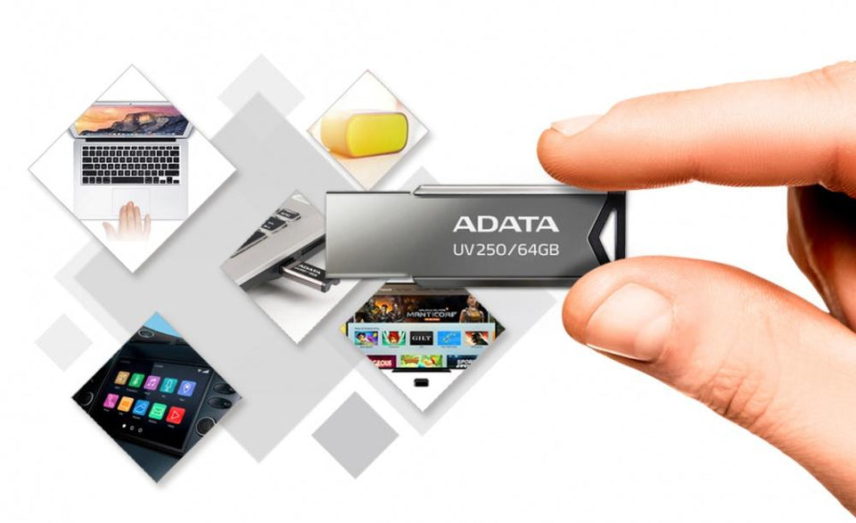 Memoria USB Adata UV250, 32GB, USB 2.0, Plata