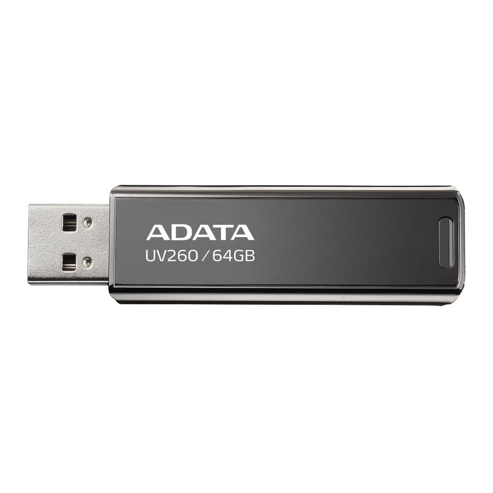 Memoria USB Adata UV260, 64GB, USB 2.0, Negro