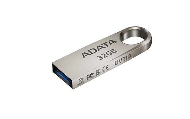 Memoria USB Adata UV310, 32GB, USB 3.0, Plata