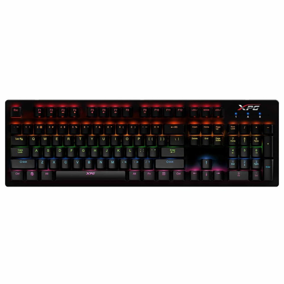 Teclado Gamer INFAREX K20 RGB, Teclado Mecánico, Kailh Blue, Alámbrico, Negro (Inglés)