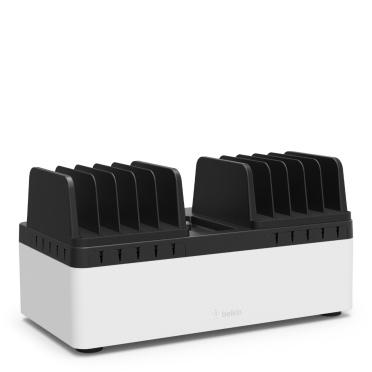 Belkin Estación de Carga Store and Charge Go, 120W, 10x USB, Negro