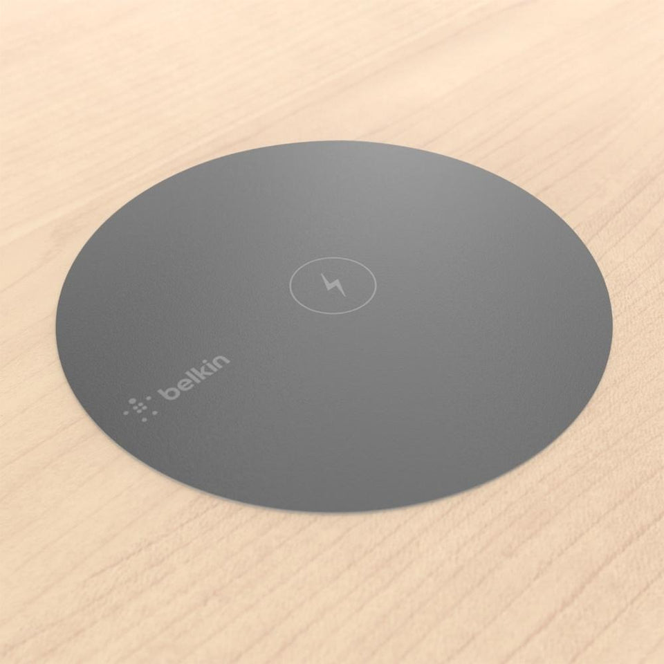 Belkin Cargador Inalámbrico para Montaje en Escritorio BOOSTUP, Carga Rapida, Negro