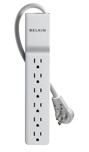Belkin Supresor de Picos BE106000-06R, 6 Contactos, 1080 Joules