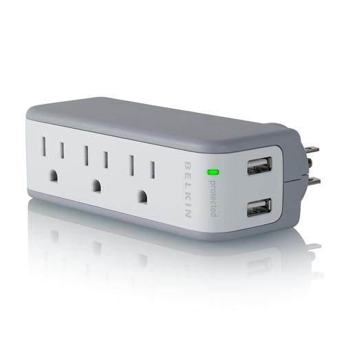Belkin Supresor de Picos BZ103050-TVL, 3 Contactos, 2x USB, 918 Joules