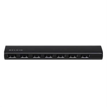 Belkin Hub Ultra-Slim USB 2.0 de 7 Puertos, 480 Mbit/s, Negro