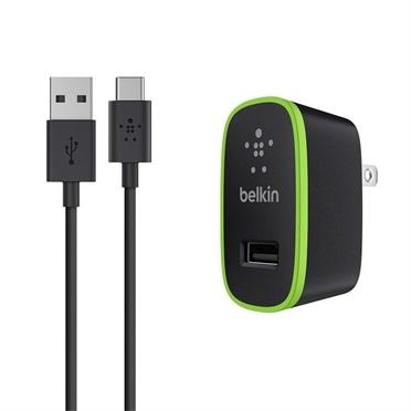 Belkin Cargador de Pared F7U001TT06-BLK, 2.1A, 1x USB 2.0, Negro/Verde