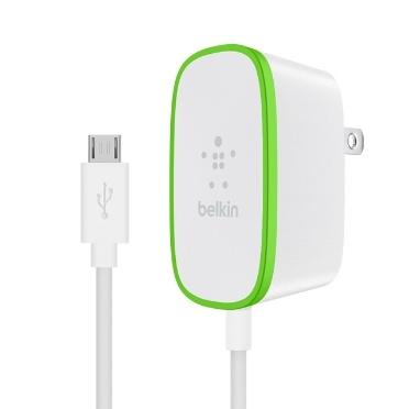 Belkin Cargador de Pared F7U009TT06-WHT, 12W, 1x micro USB, Verde/Blanco