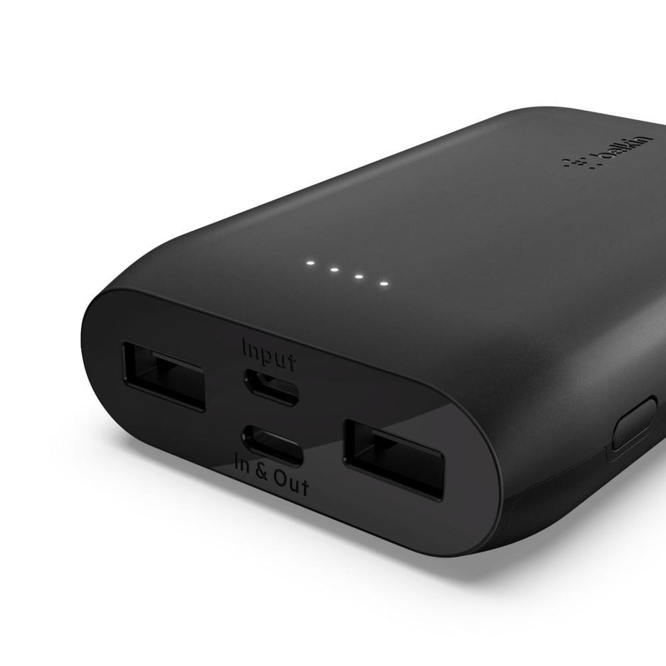 Cargador Portátil Belkin F8J267BT, 10000 mAh, Negro